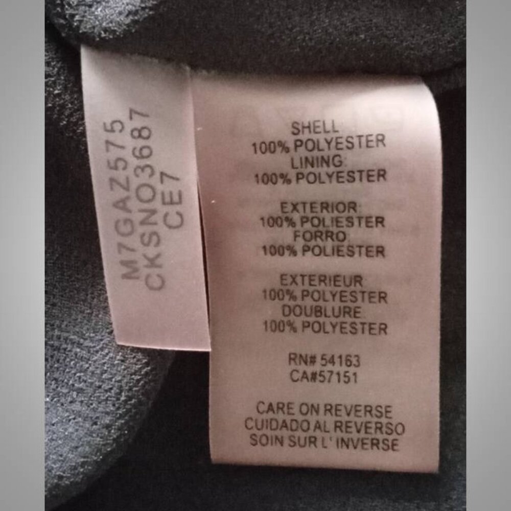 🔥 3/$30 Calvin Klein blue black flowy top blouse women's size medium. - Picture 5 of 5